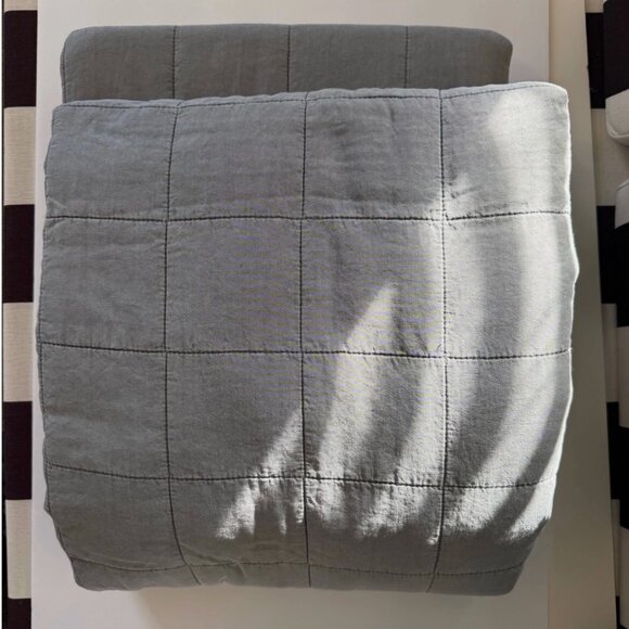 Sunday Citizen Stonewashed Lyocell Quilt Queen Color Coal - Picture 5 of 6